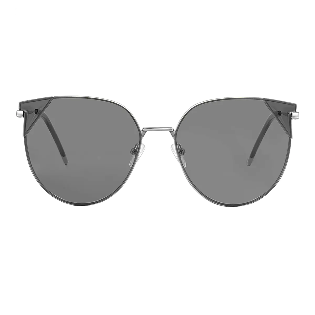 Cat-eye Silver Sunglasses