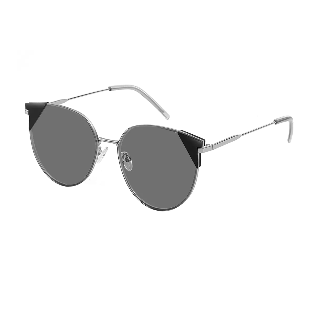 Cat-eye Silver Sunglasses