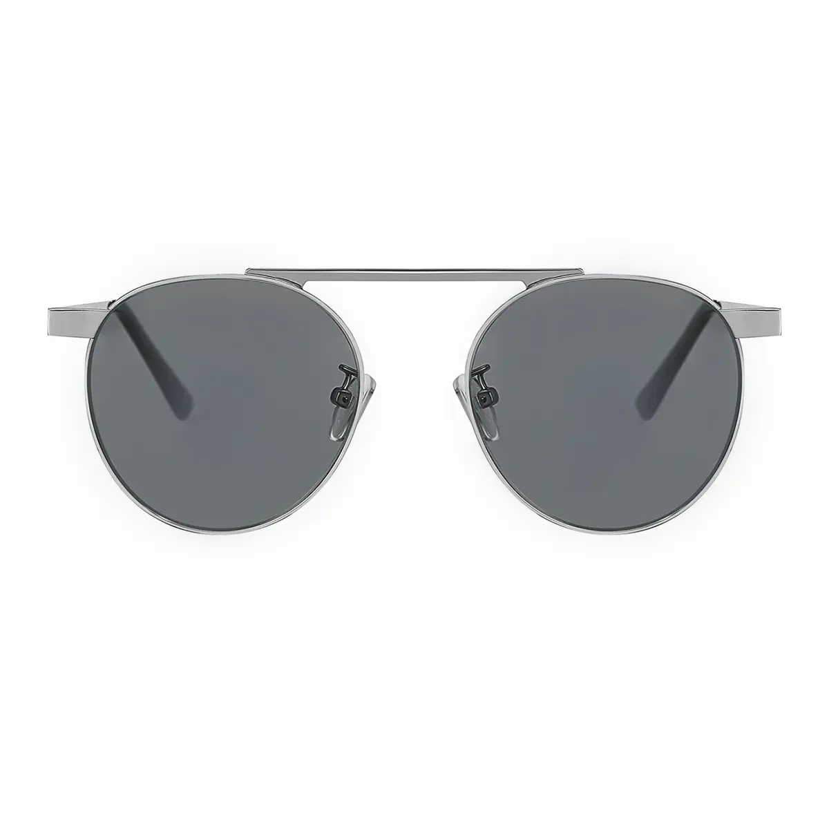 Round Silver Sunglasses