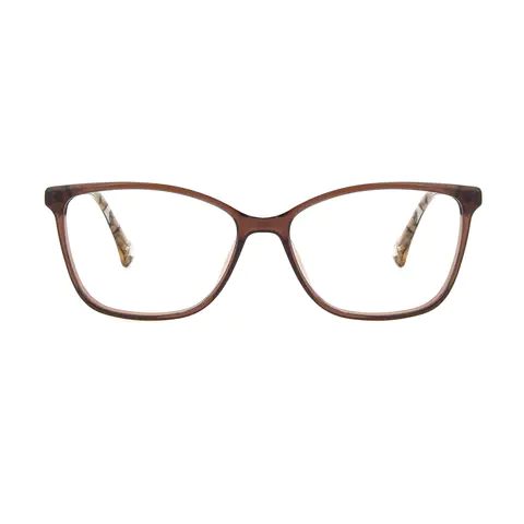 Rectangle Brown Eyeglasses