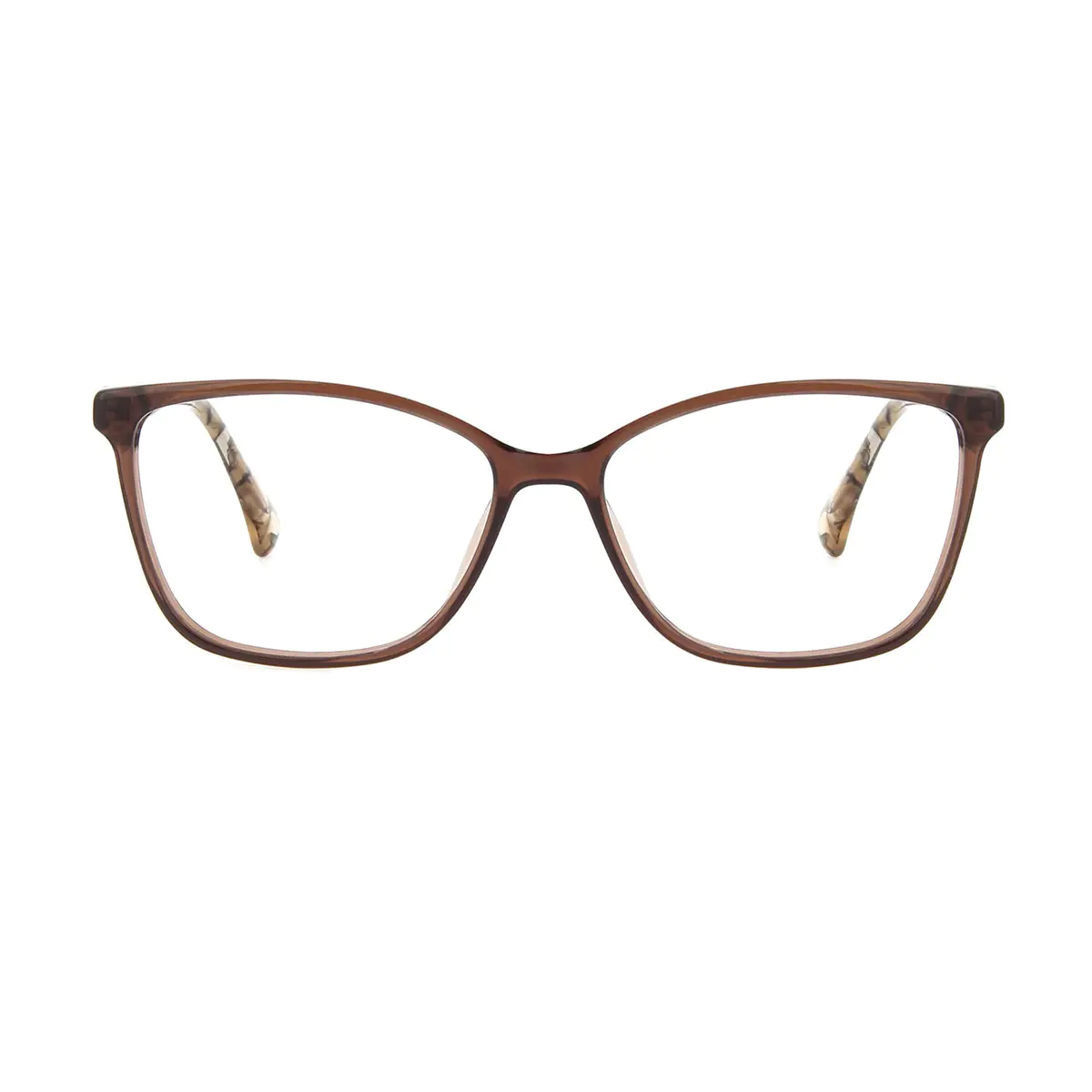 Rectangle Brown Eyeglasses