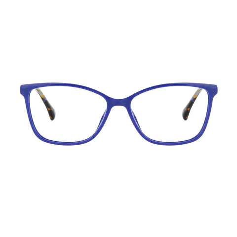 Rectangle Blue Eyeglasses