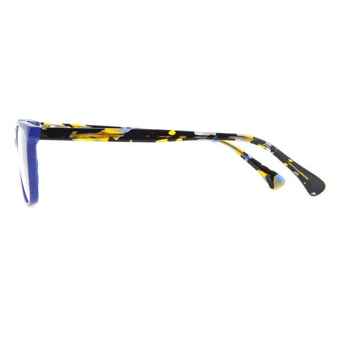 Rectangle Blue Eyeglasses