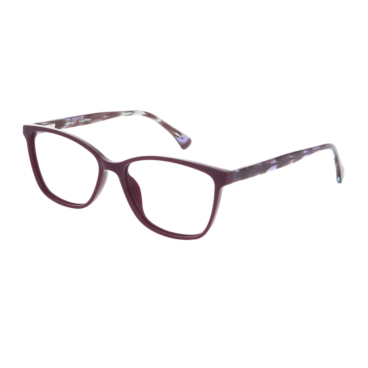 Rectangle Purple Eyeglasses