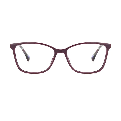 Rectangle Purple Eyeglasses