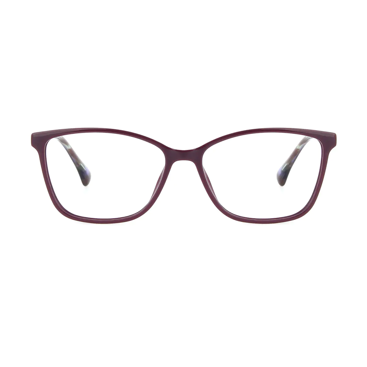 Rectangle Purple Eyeglasses