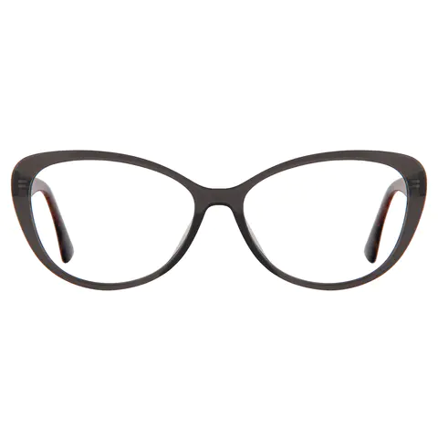 Cat-eye Transparent Gray Eyeglasses