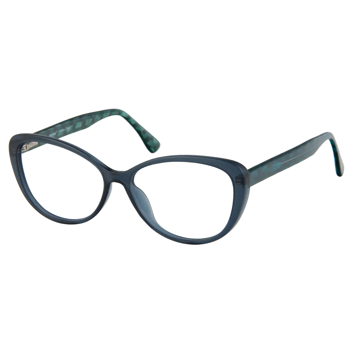 Cat-eye Navy Blue Eyeglasses