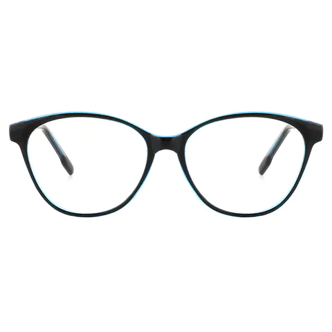 Cat-eye Transparent Blue Eyeglasses