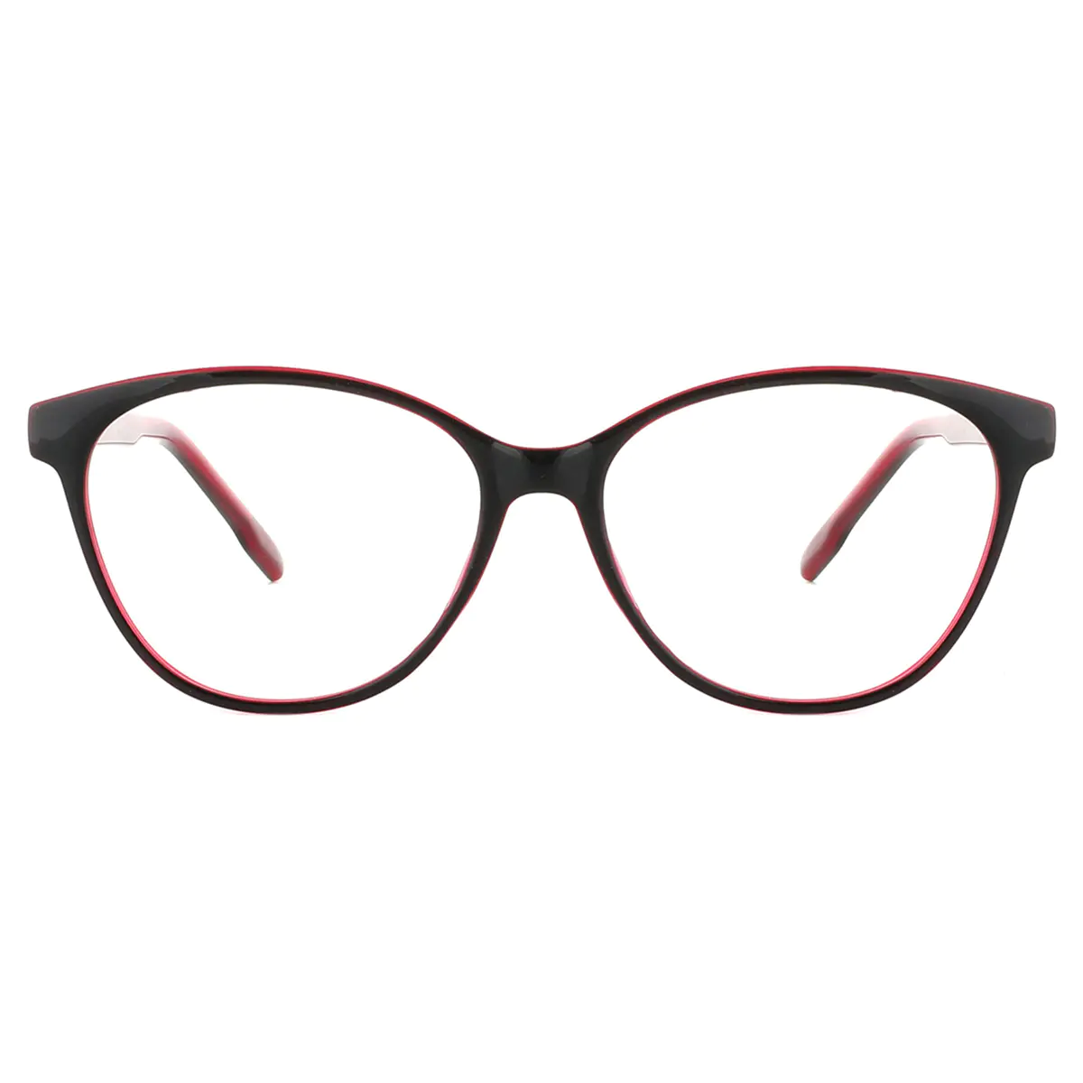Cat-eye Transparent Red Eyeglasses