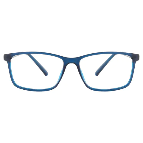 Rectangle Blue Eyeglasses