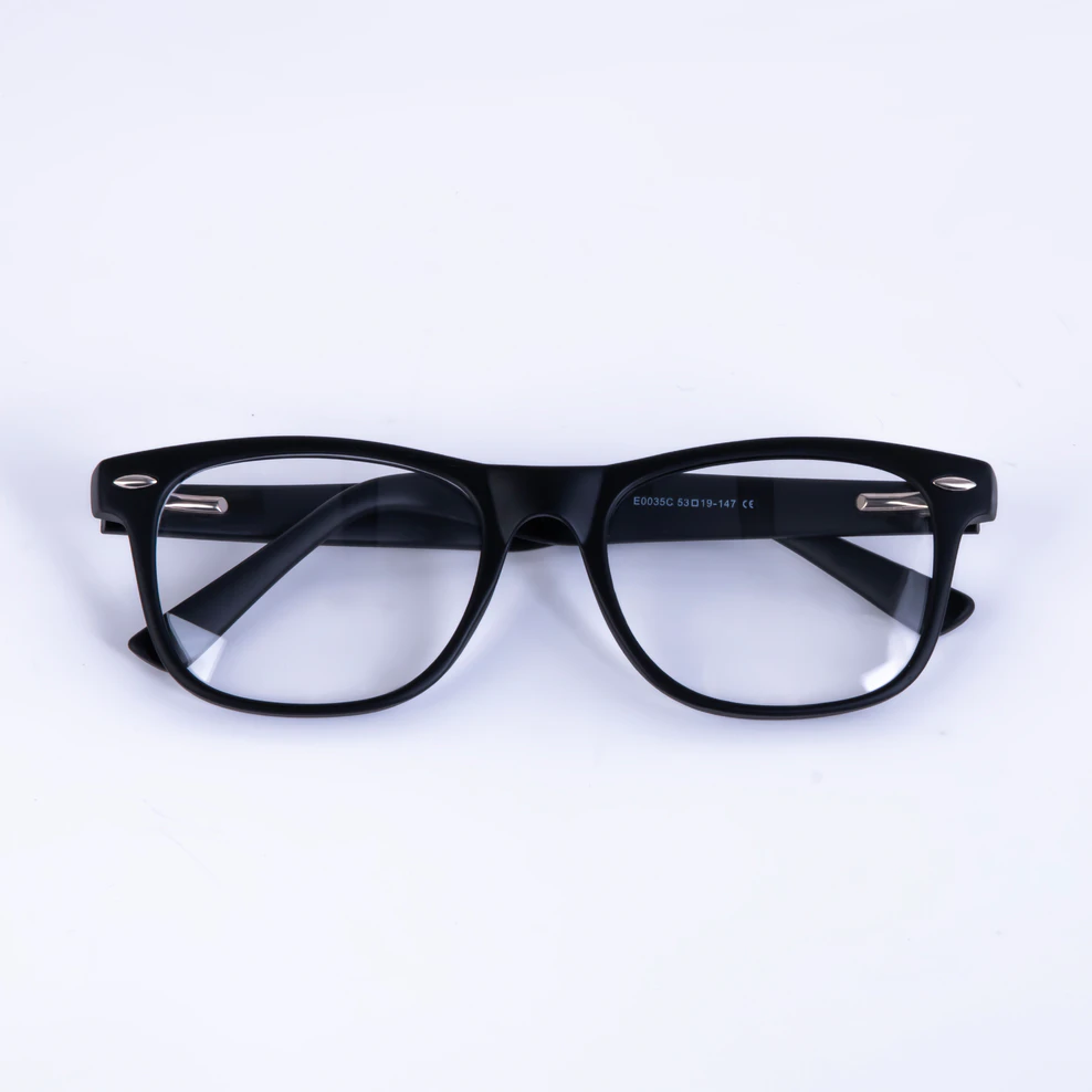 Rectangle Matte Black Eyeglasses