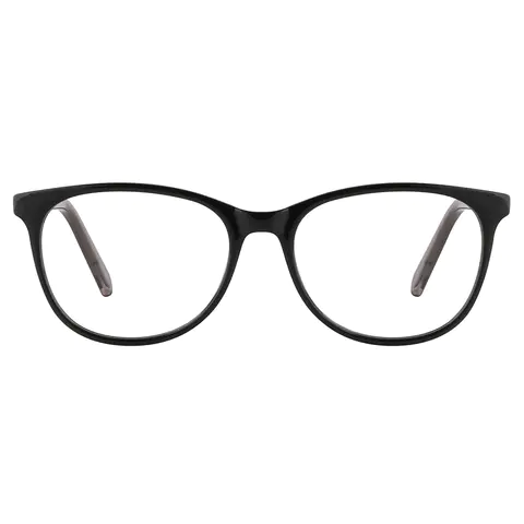 Oval Black Reading Glasses