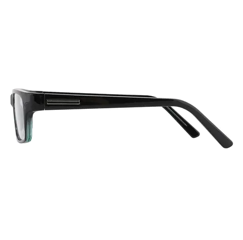 Rectangle Black/Green Eyeglasses