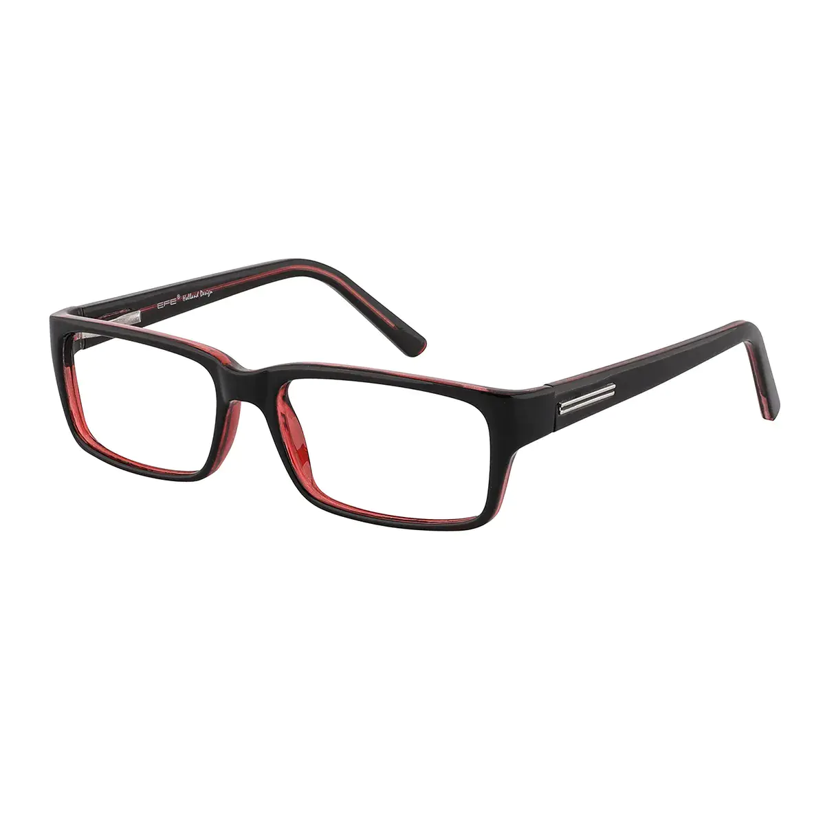 Rectangle Black/Red Eyeglasses