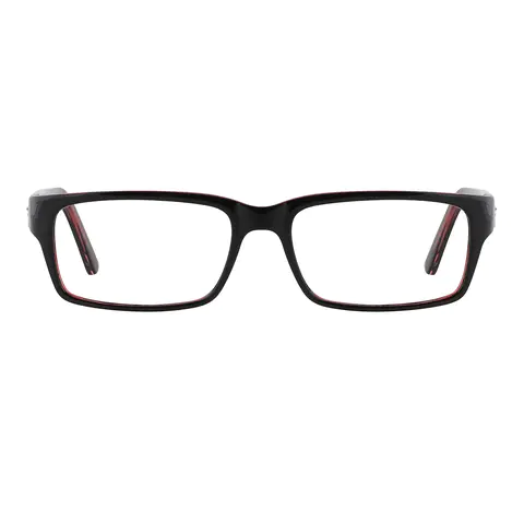 Rectangle Black/Red Eyeglasses