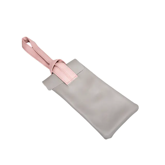 Gray/Pink Glasses Pouch