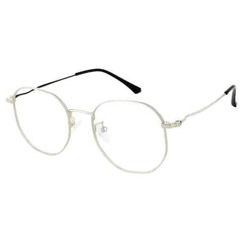 Geometric Silver Reading Glasses