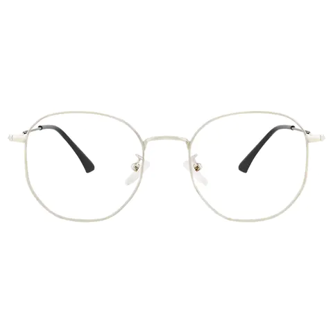Geometric Silver Reading Glasses