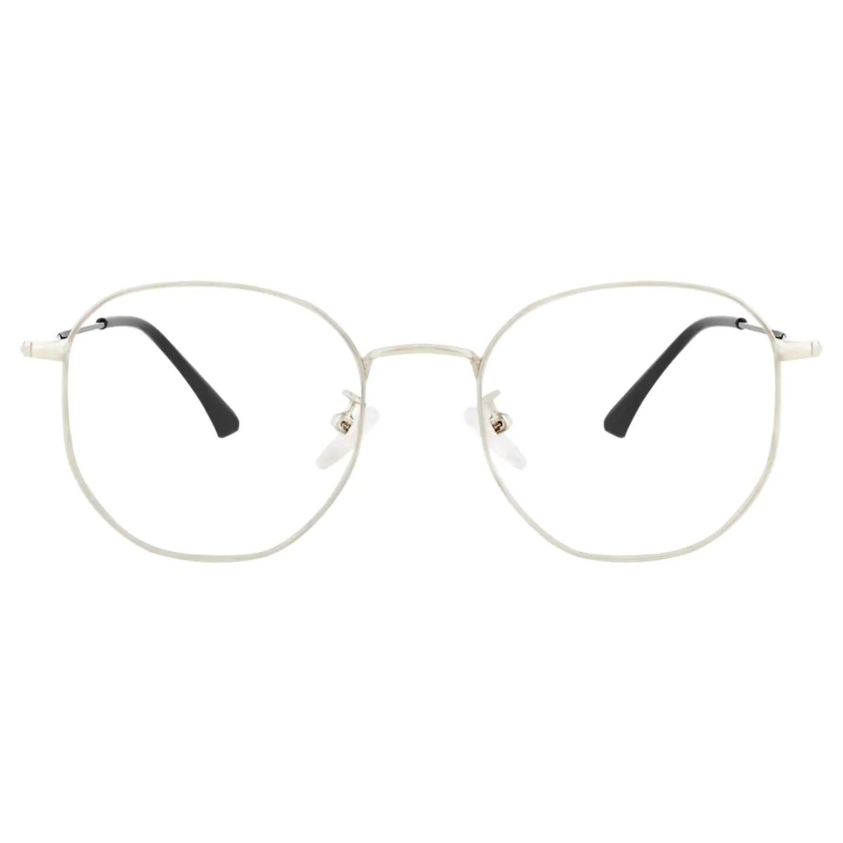 Geometric Silver Reading Glasses