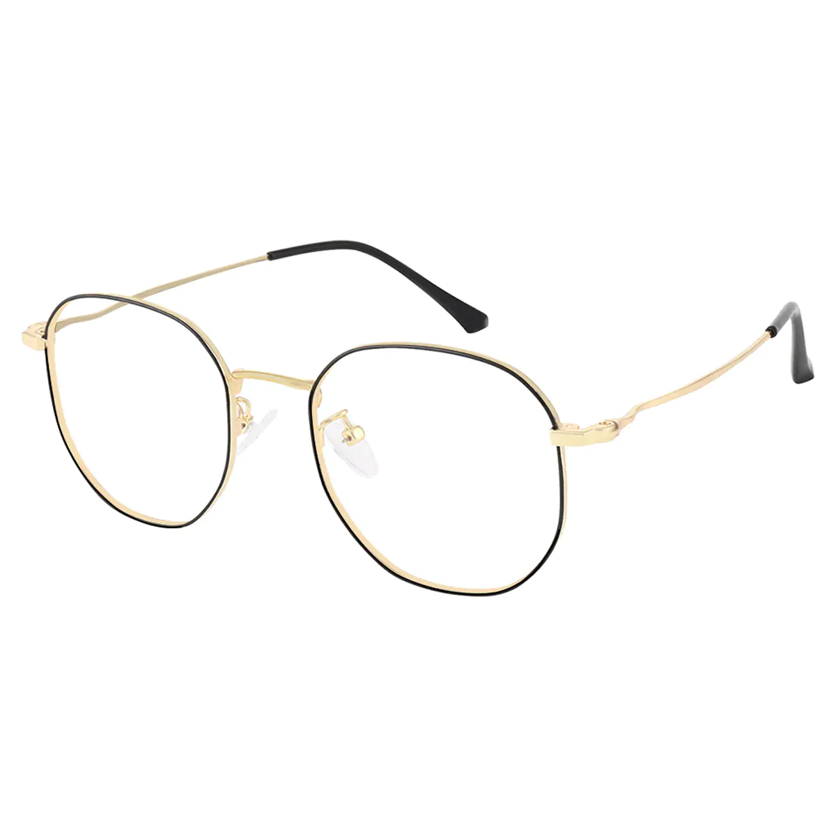 Geometric Gold Eyeglasses