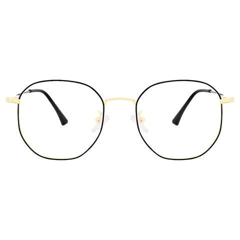 Geometric Gold Eyeglasses