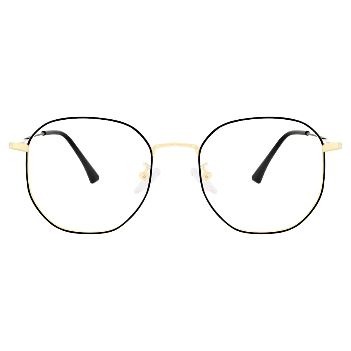 Geometric Gold Eyeglasses