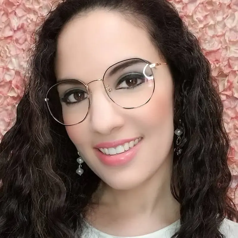 Geometric Gold Eyeglasses