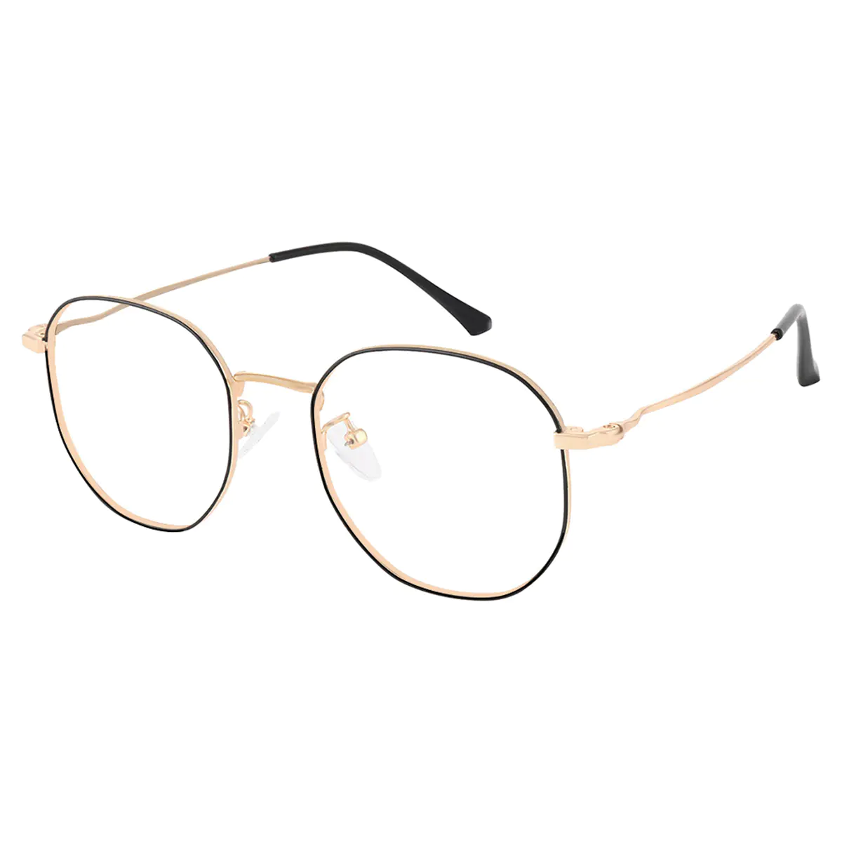 Geometric Bright Gold Eyeglasses