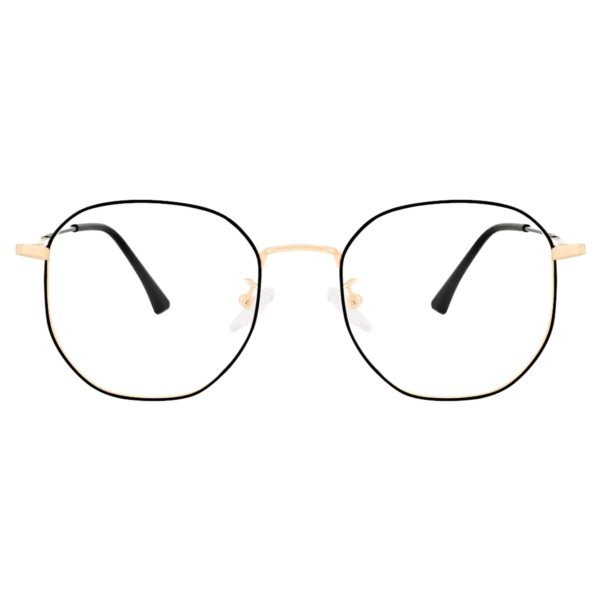 Geometric Bright Gold Eyeglasses