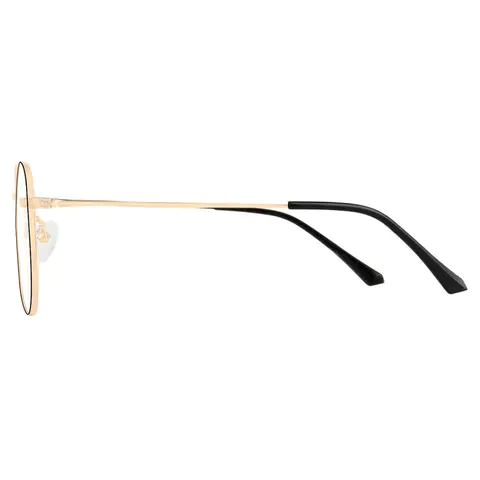 Geometric Bright Gold Eyeglasses