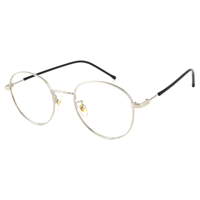 Oval Silver Eyeglasses