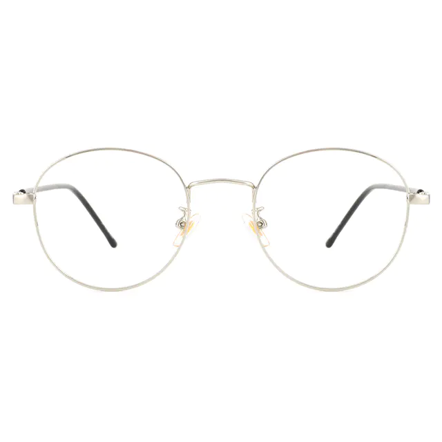Oval Silver Eyeglasses