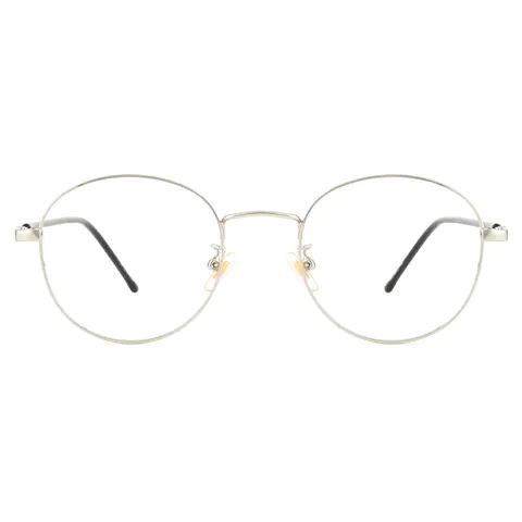 Oval Silver Eyeglasses
