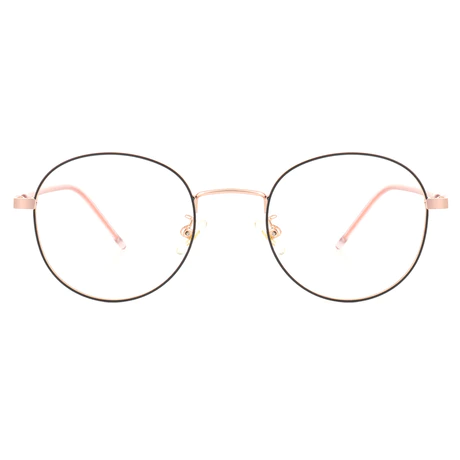 Oval Black Gold Eyeglasses