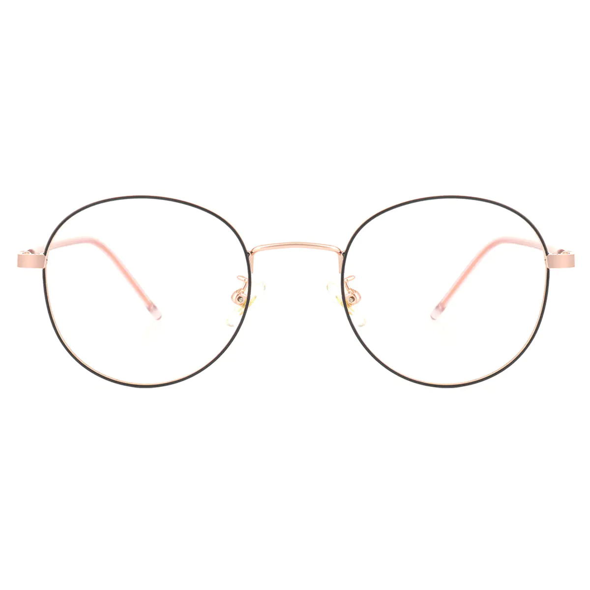 Oval Black Gold Eyeglasses