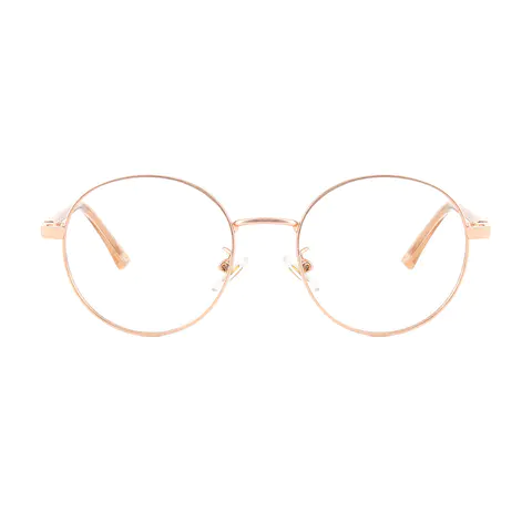 Round Rose Gold Eyeglasses