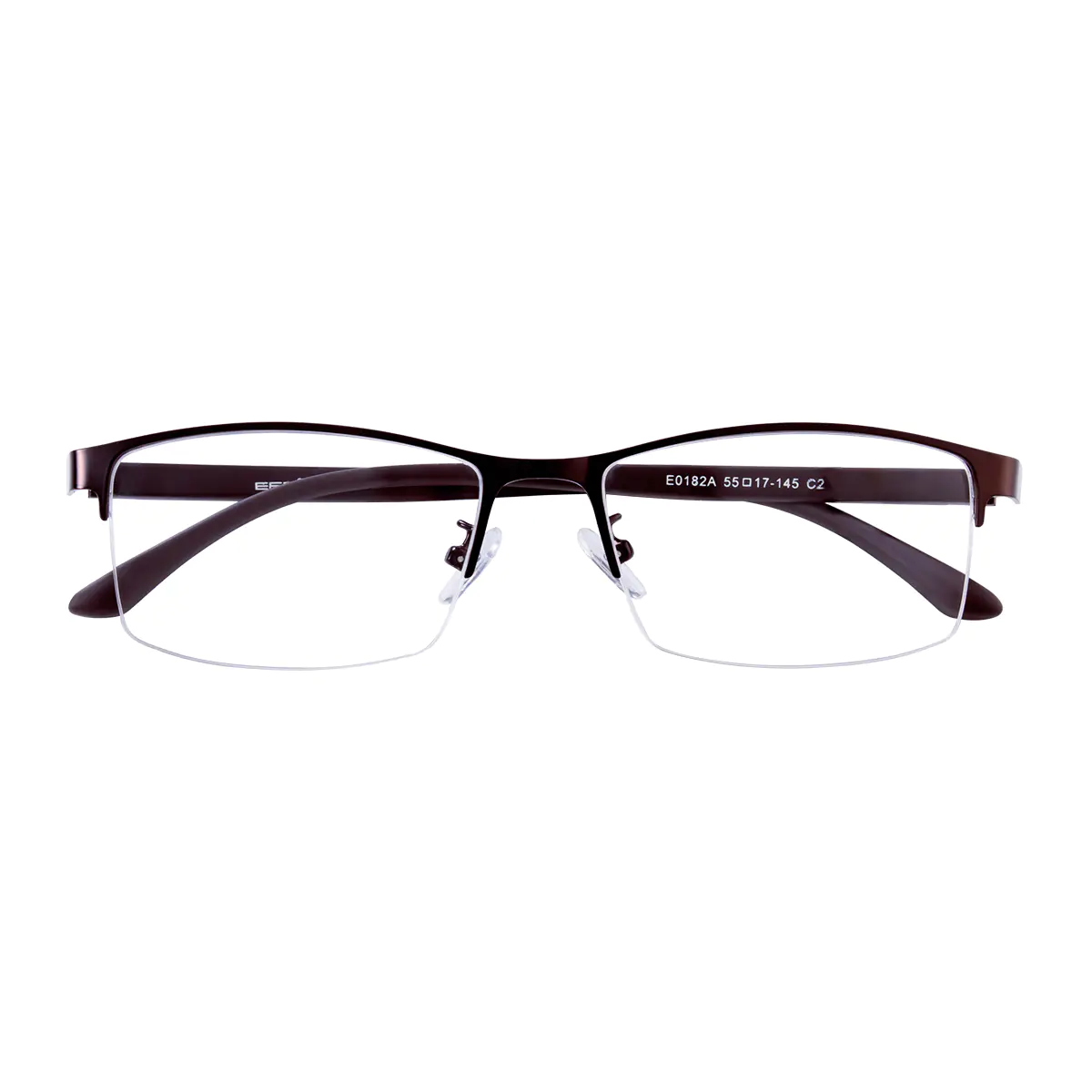 Rectangle Brown Eyeglasses