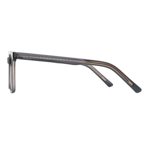 Rectangle Grey Eyeglasses