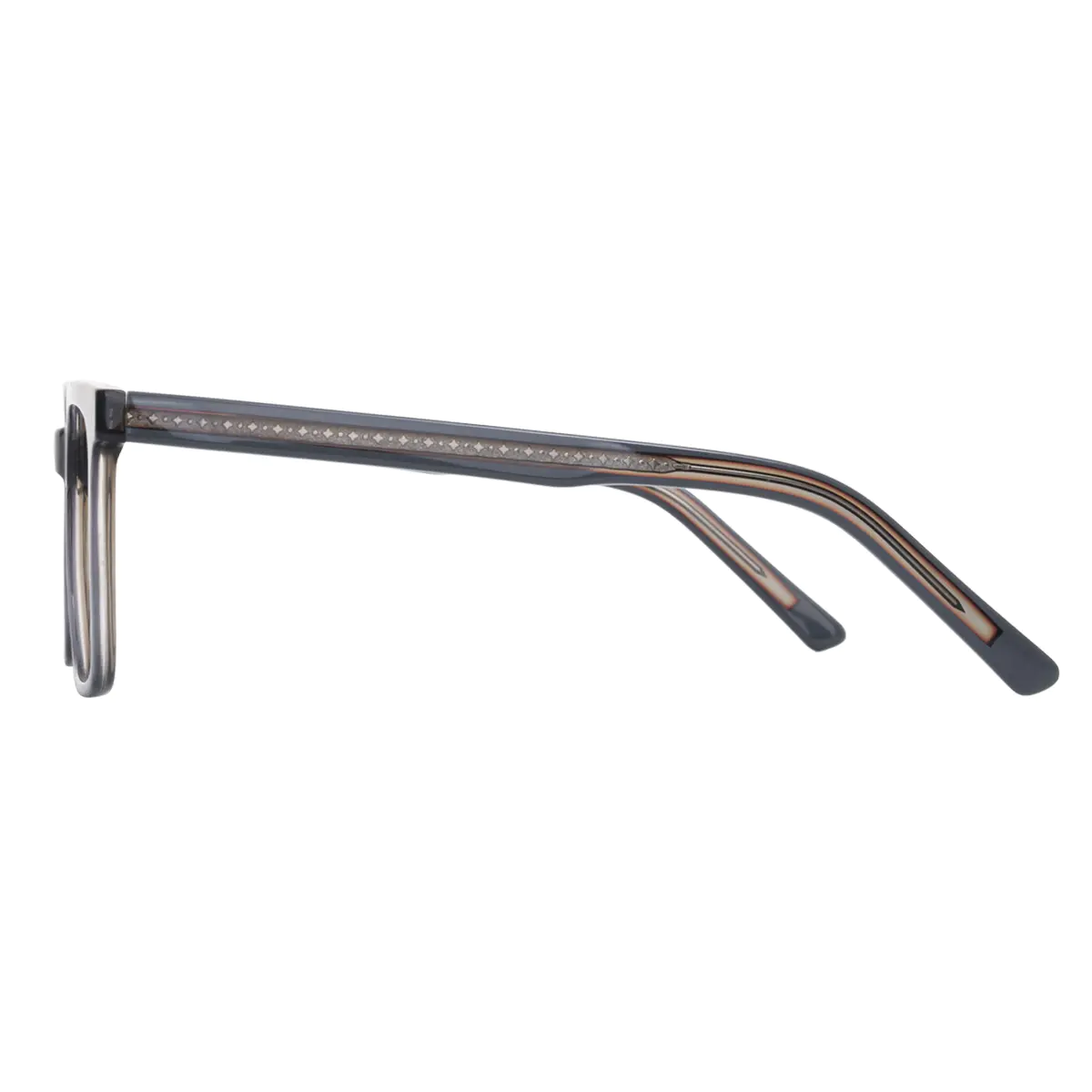 Rectangle Grey Eyeglasses