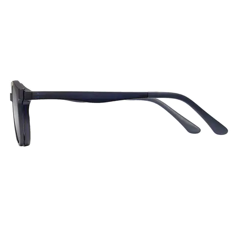 Round Blue Eyeglasses