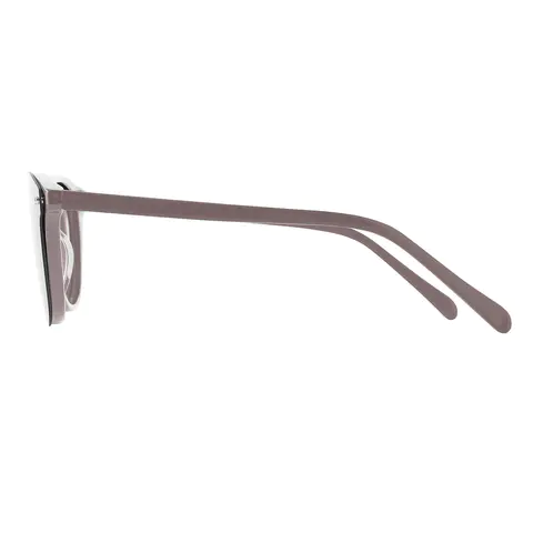 Round Brown Eyeglasses