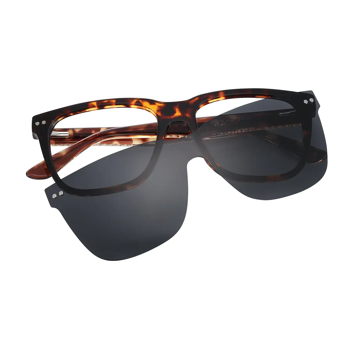 Square Dark Tortoiseshell Eyeglasses