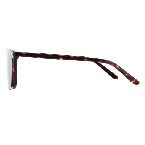 Square Dark Tortoiseshell Eyeglasses