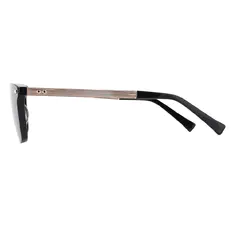 Square Black Clip-On Sunglasses