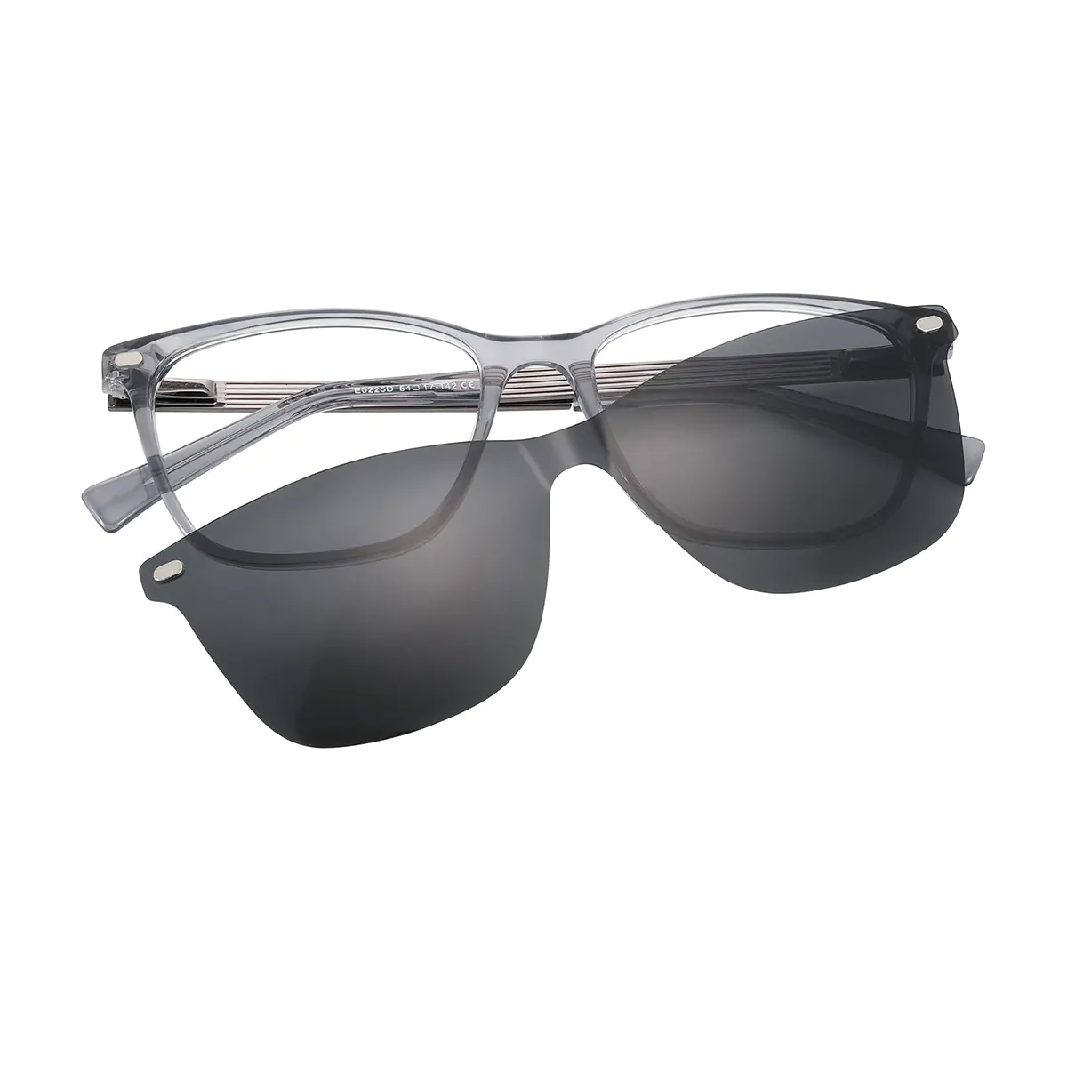 Square Grey Eyeglasses