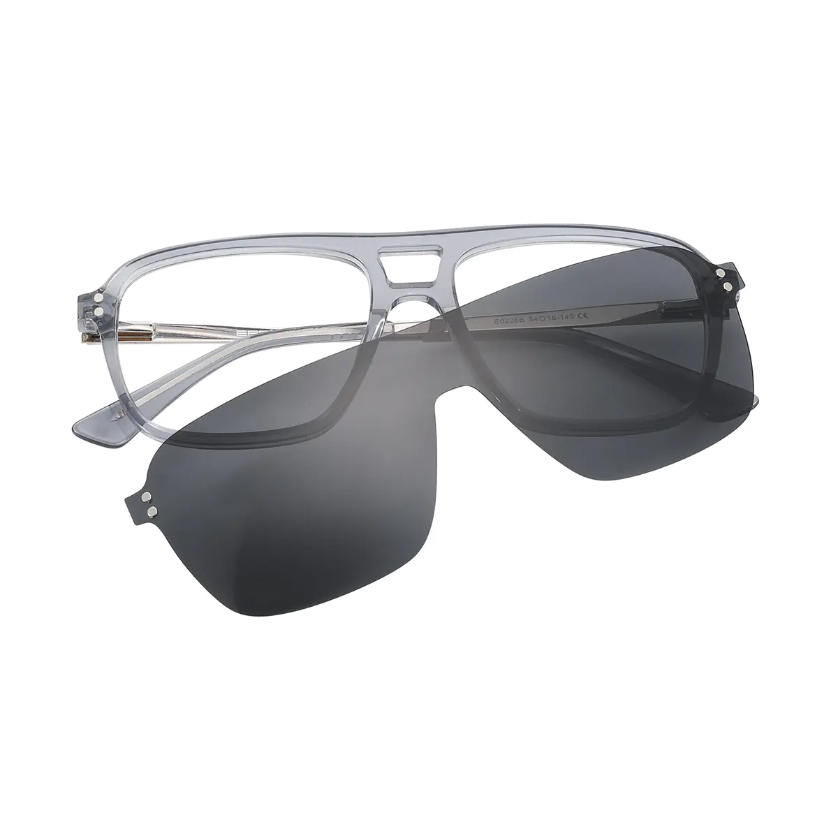 Square Grey Eyeglasses