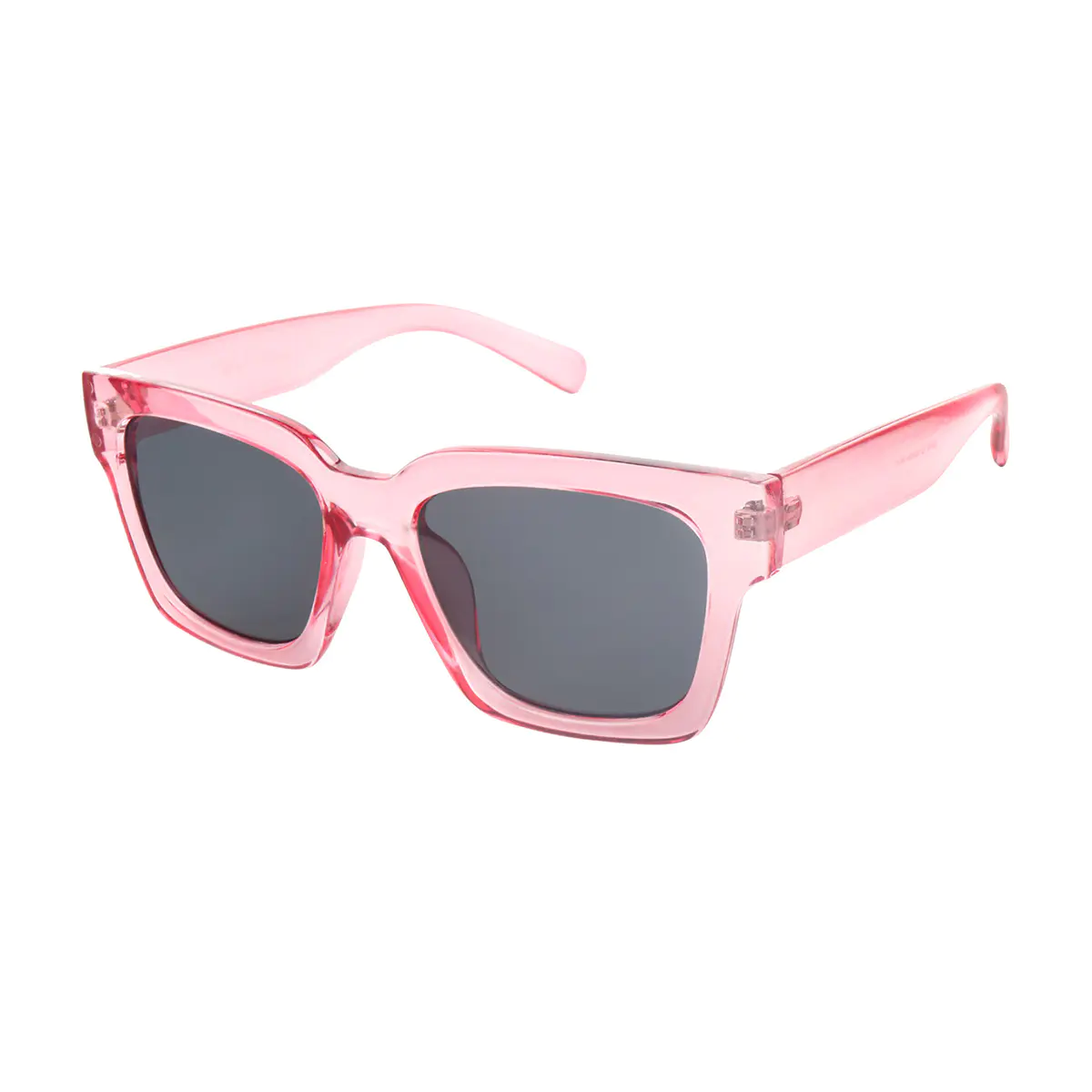 Geometric Transparent Pink Sunglasses