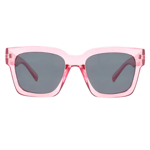 Geometric Transparent Pink Sunglasses