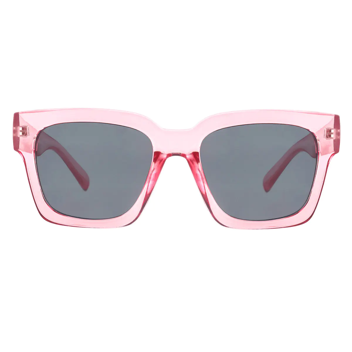 Geometric Transparent Pink Sunglasses